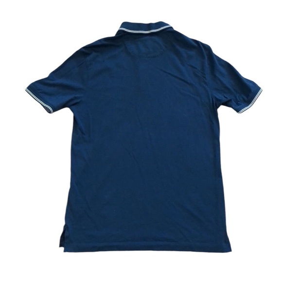 Fairlane Mens Polo Sz M Blue Pima Cotton Stripe Work Business Casual Comfy Job - Picture 6 of 8